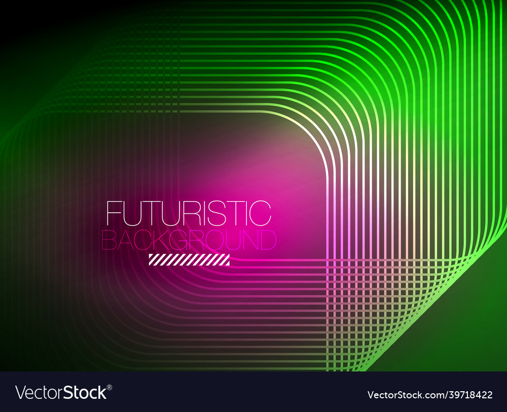 Neon color square shape lines abstract background