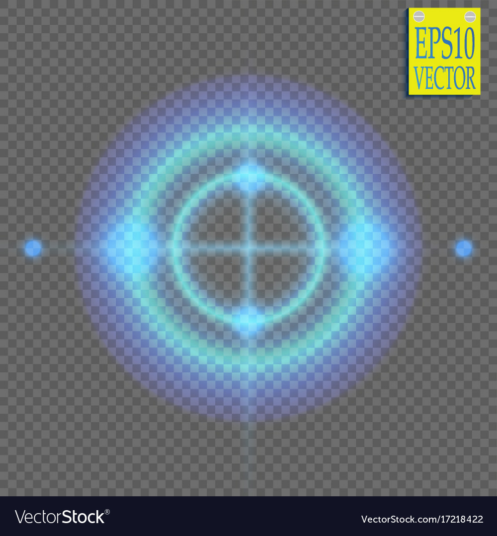 Neon target isolated game interface element