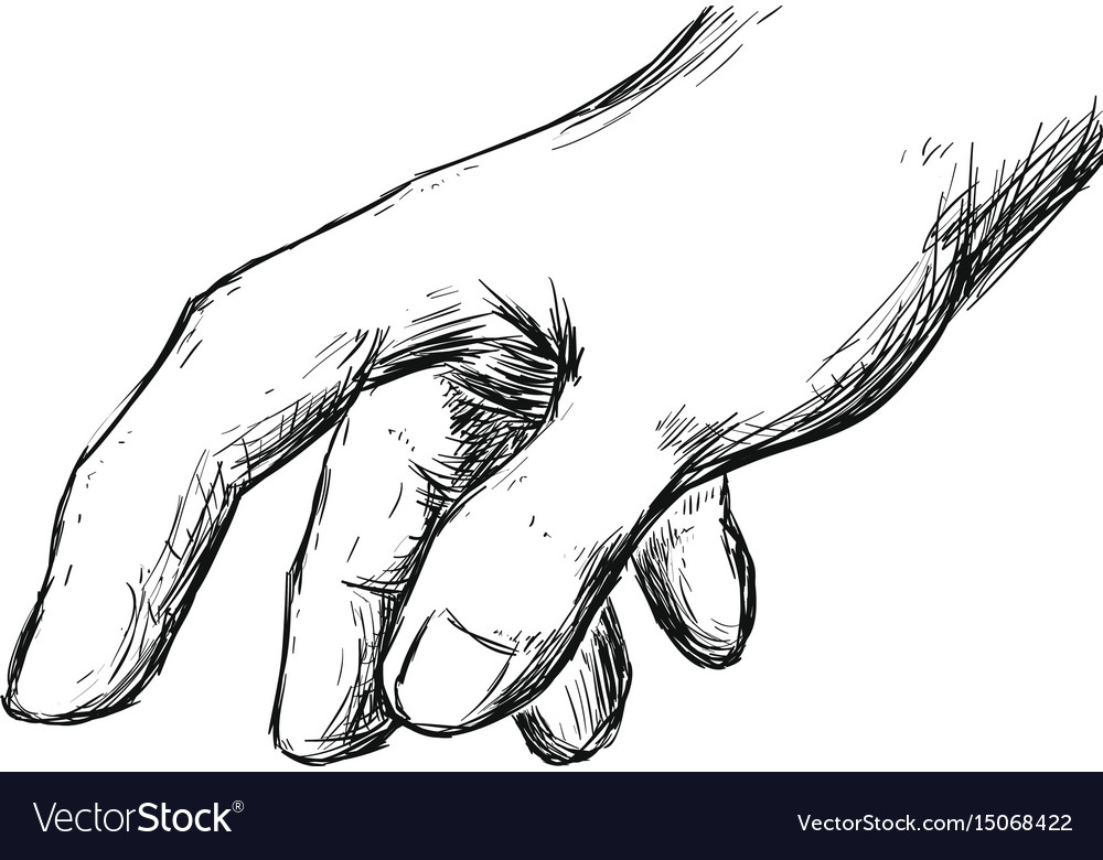 Outstretched Hand Symbol Royalty Free Vector Image