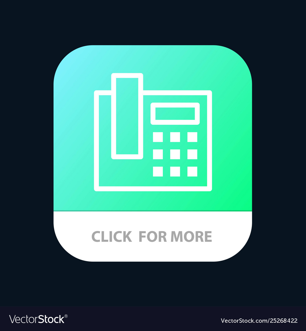 Phone telephone call mobile app button android vector image Phone telephone call mobile app button android