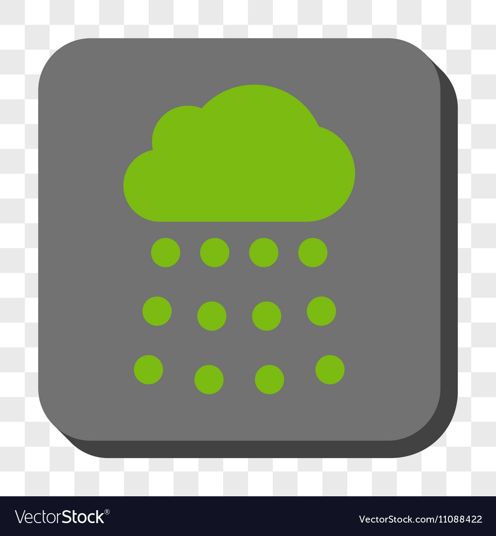 Rain cloud rounded square button