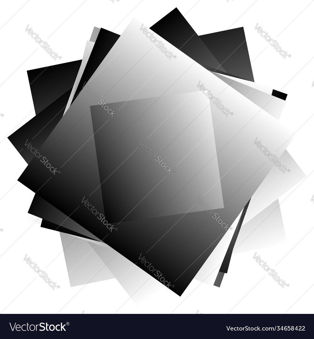 Randxom rotated overlap chaotic squares vector image Randxom rotated overlap chaotic squares