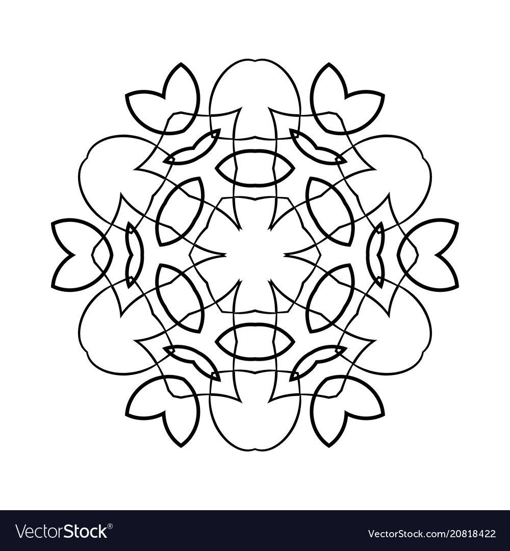 Round ornament pattern Royalty Free Vector Image