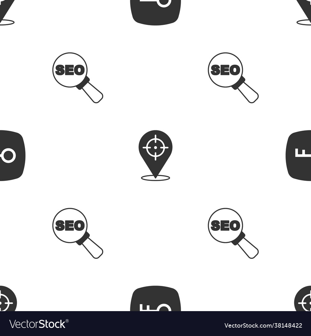 Set key target and seo optimization on seamless vector image Set key target and seo optimization on seamless