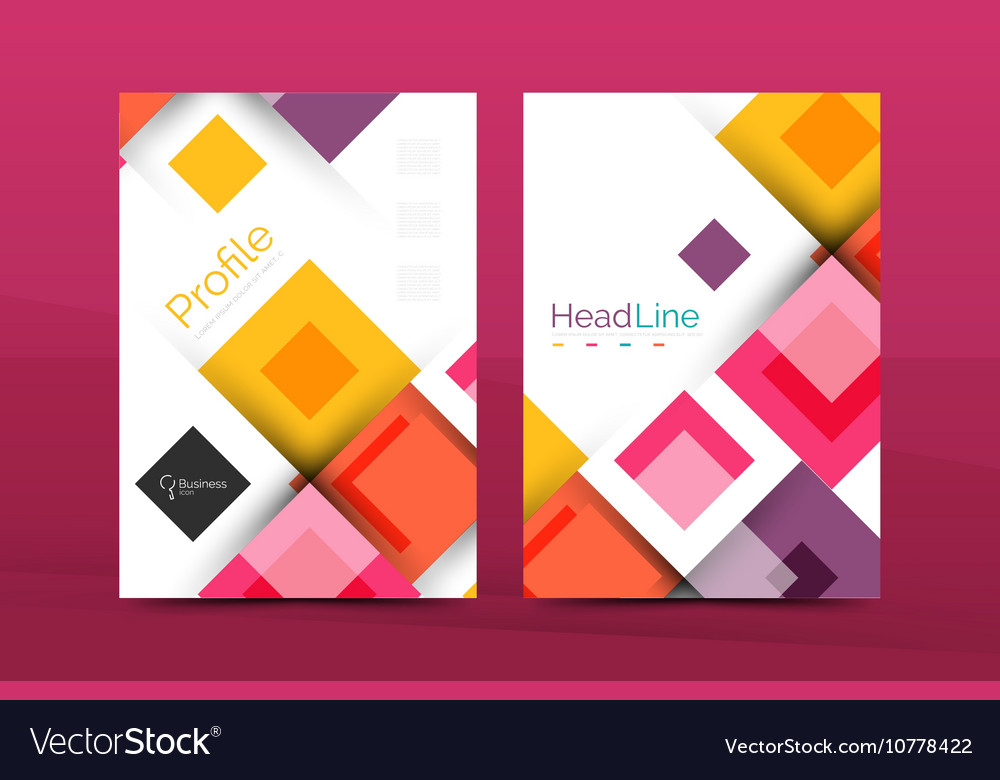 Set of front and back a4 size pages business