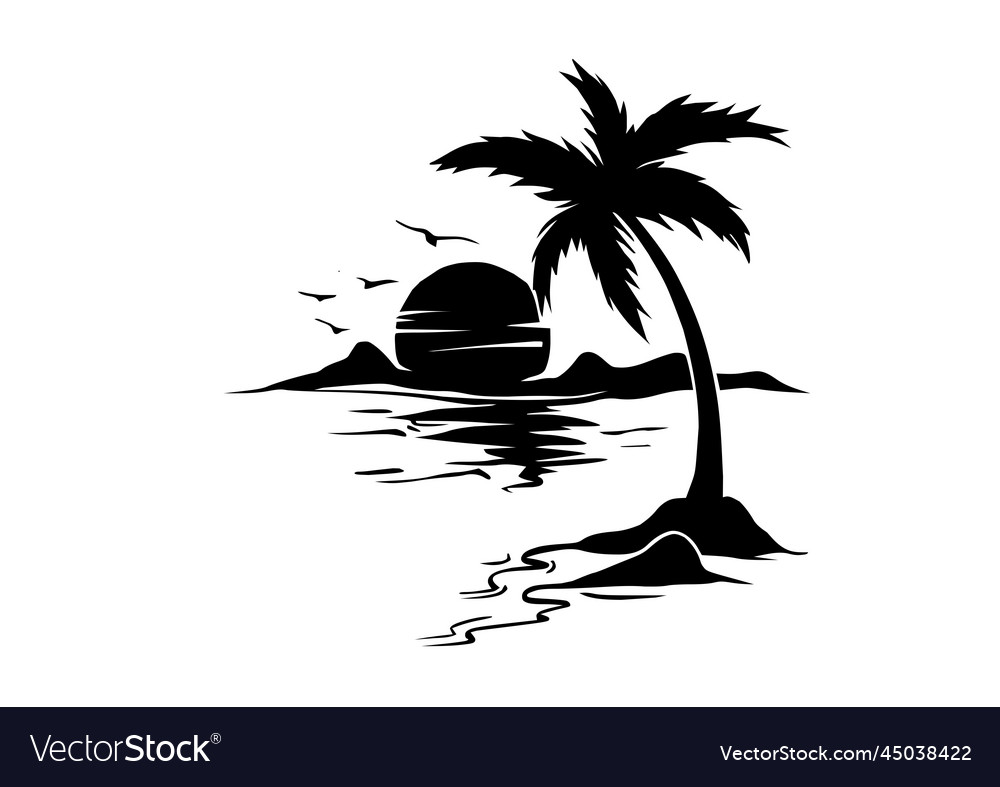 Summer scene image Royalty Free Vector Image - VectorStock