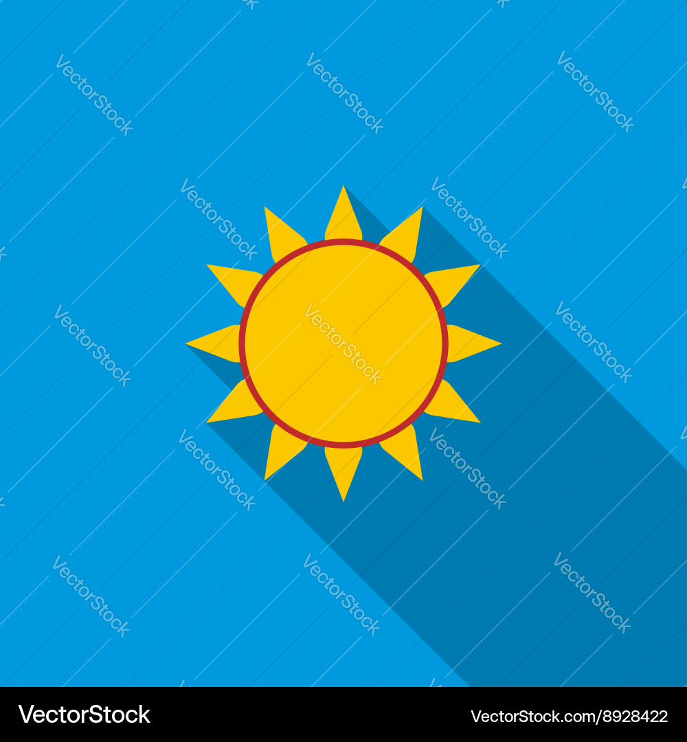 Sun icon flat style Royalty Free Vector Image - VectorStock