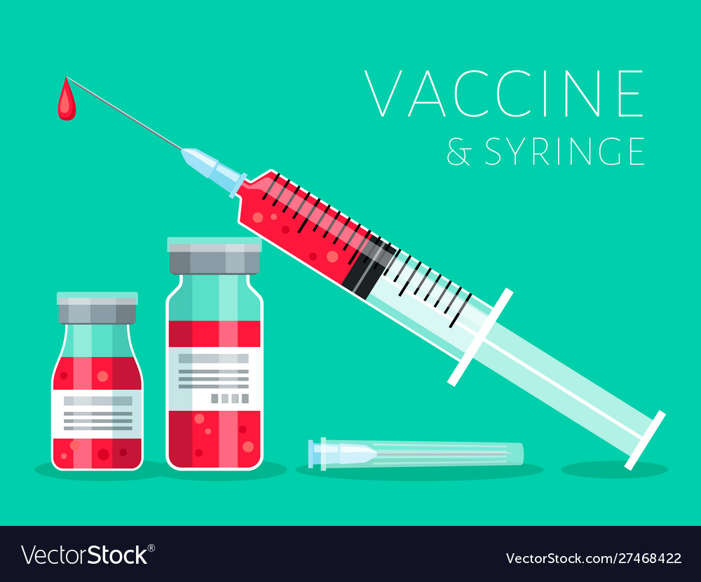 Vaccine and Syringe - Healthcare Concept