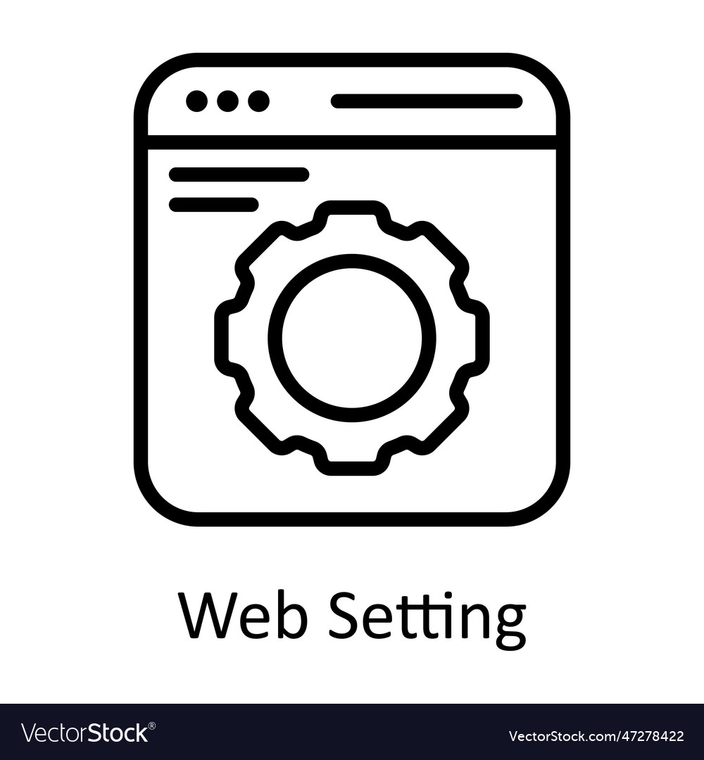 Web setting outline icon design