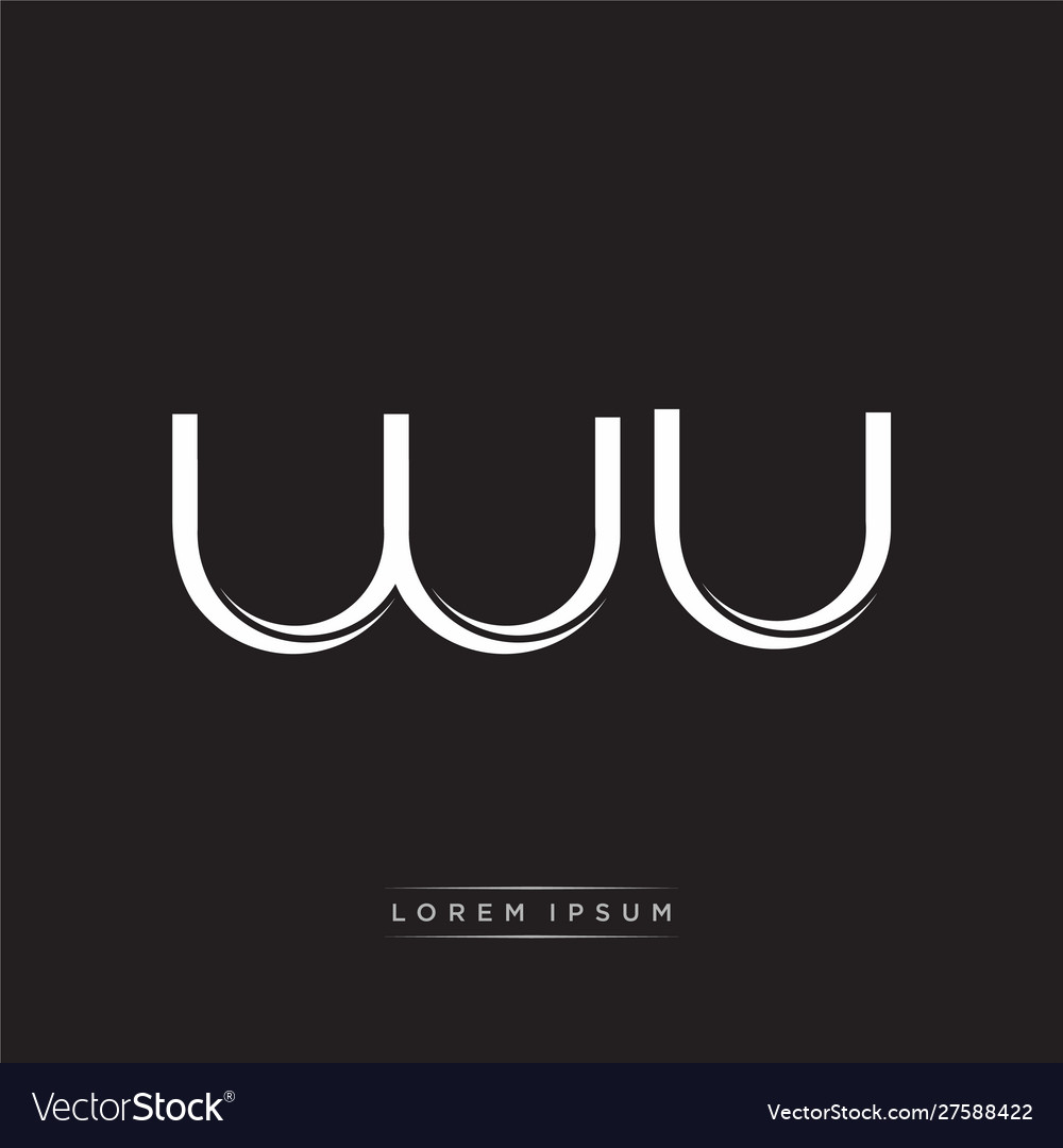 Wu initial letter split lowercase logo modern