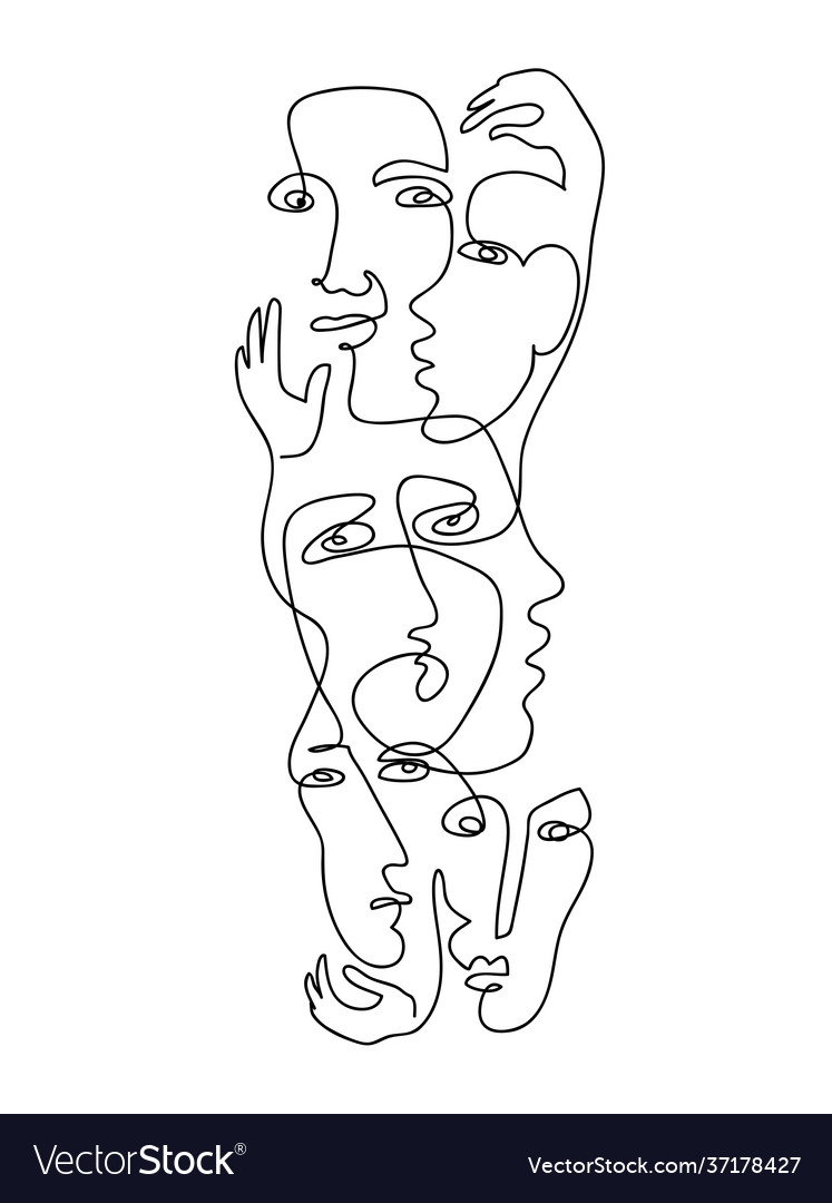 Abstract Continuous Line Art