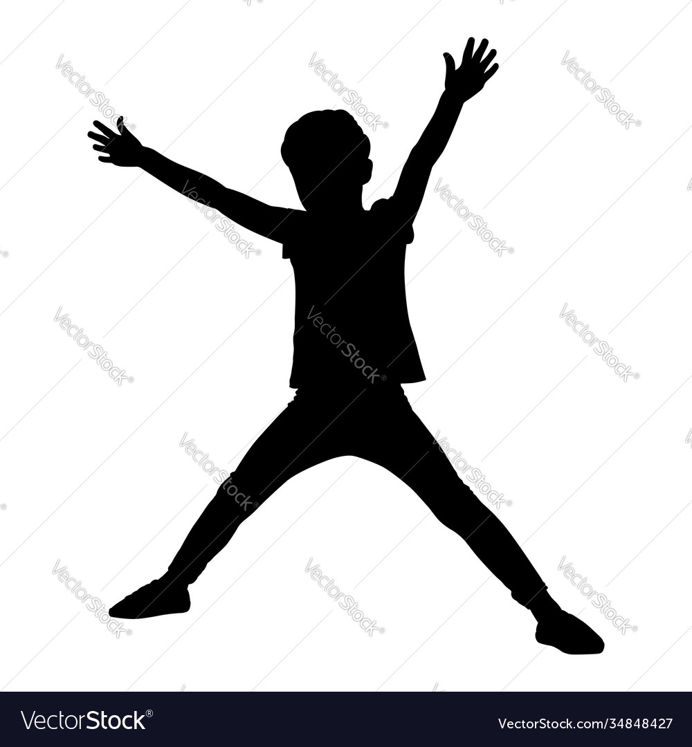 Child wide spread his arms and legs Royalty Free Vector