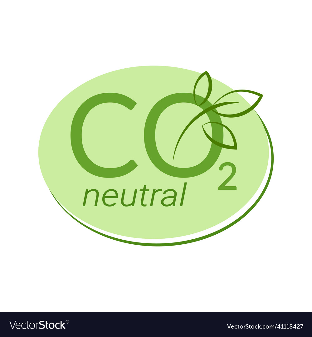 Co2 neutral eco stamp label