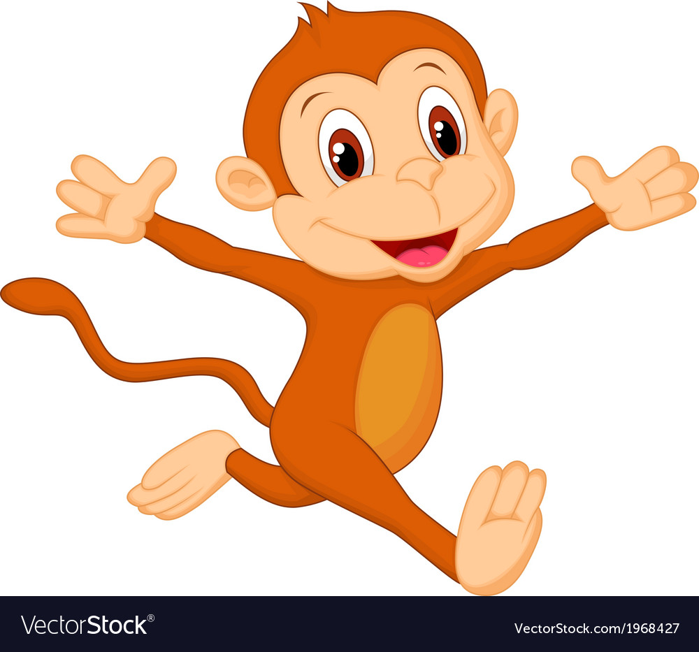 happy monkey cartoon