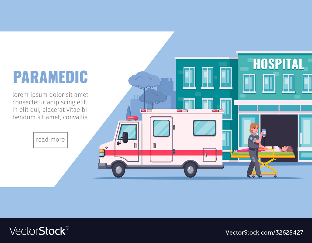 Paramedic cartoon page Royalty Free Vector Image