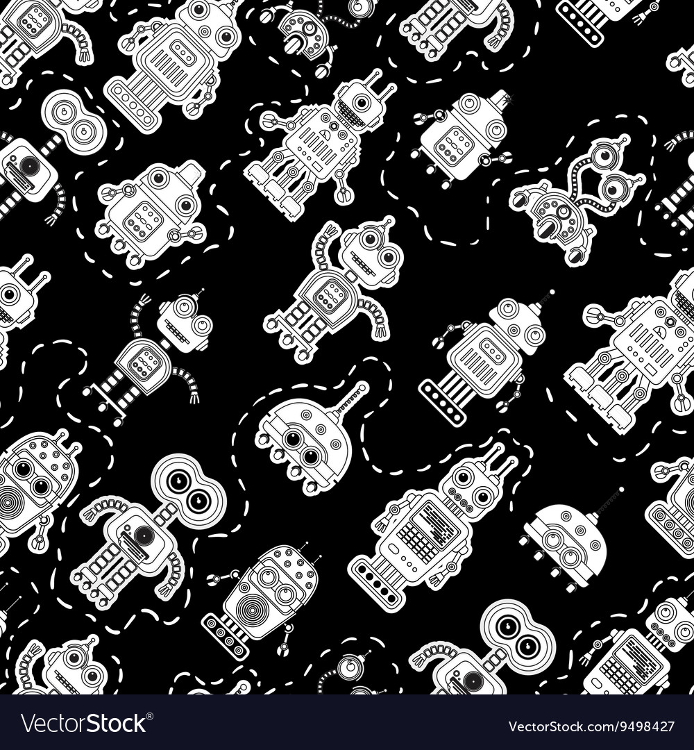 Retro Robot Pattern