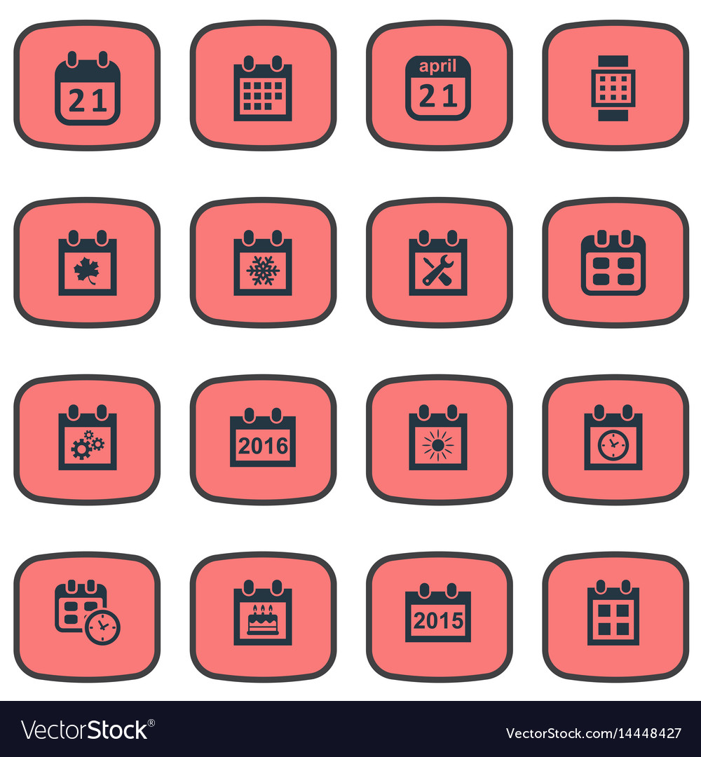 Set of simple date icons