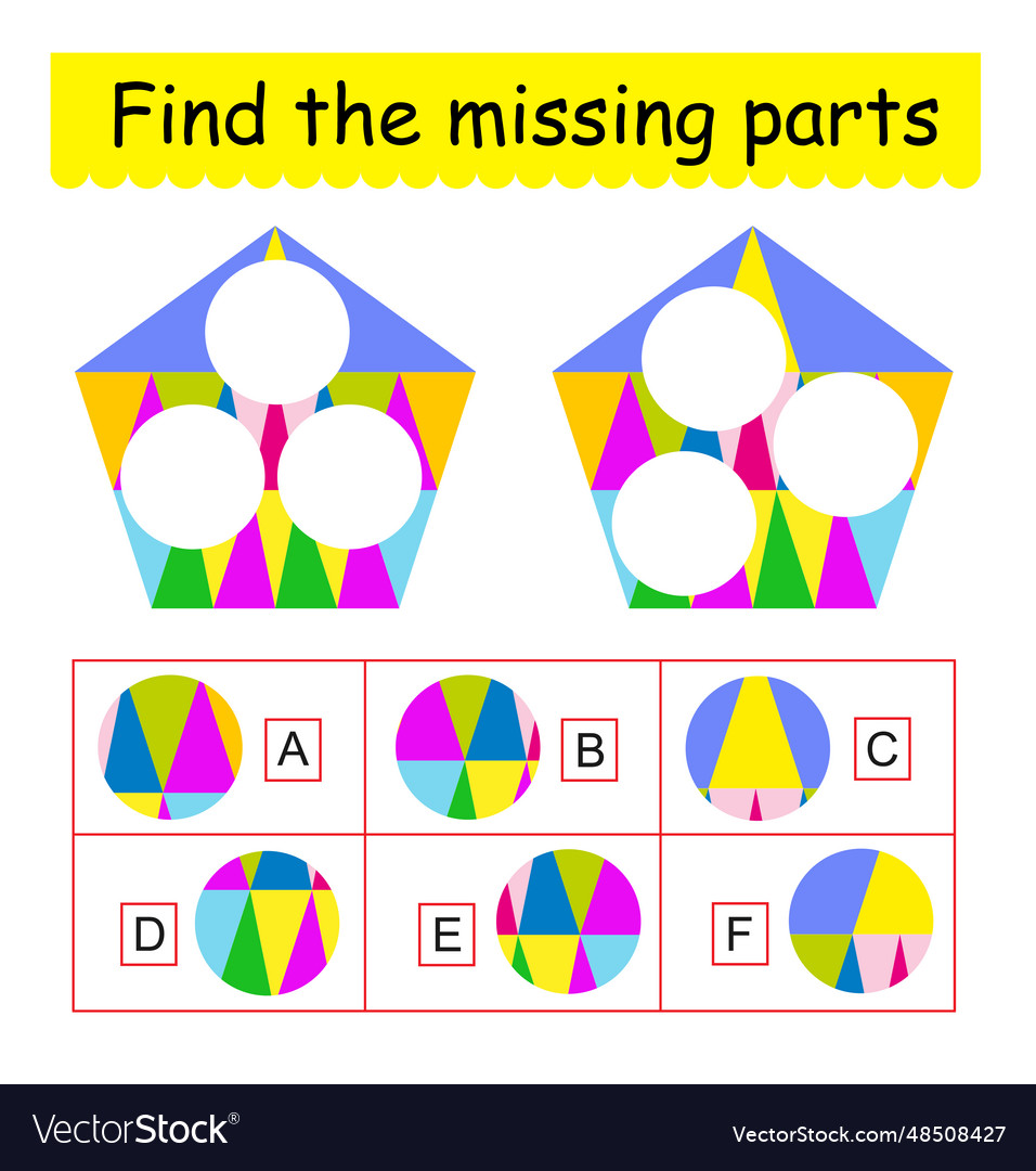 Task for the development of logic children vector image Task for the development of logic children
