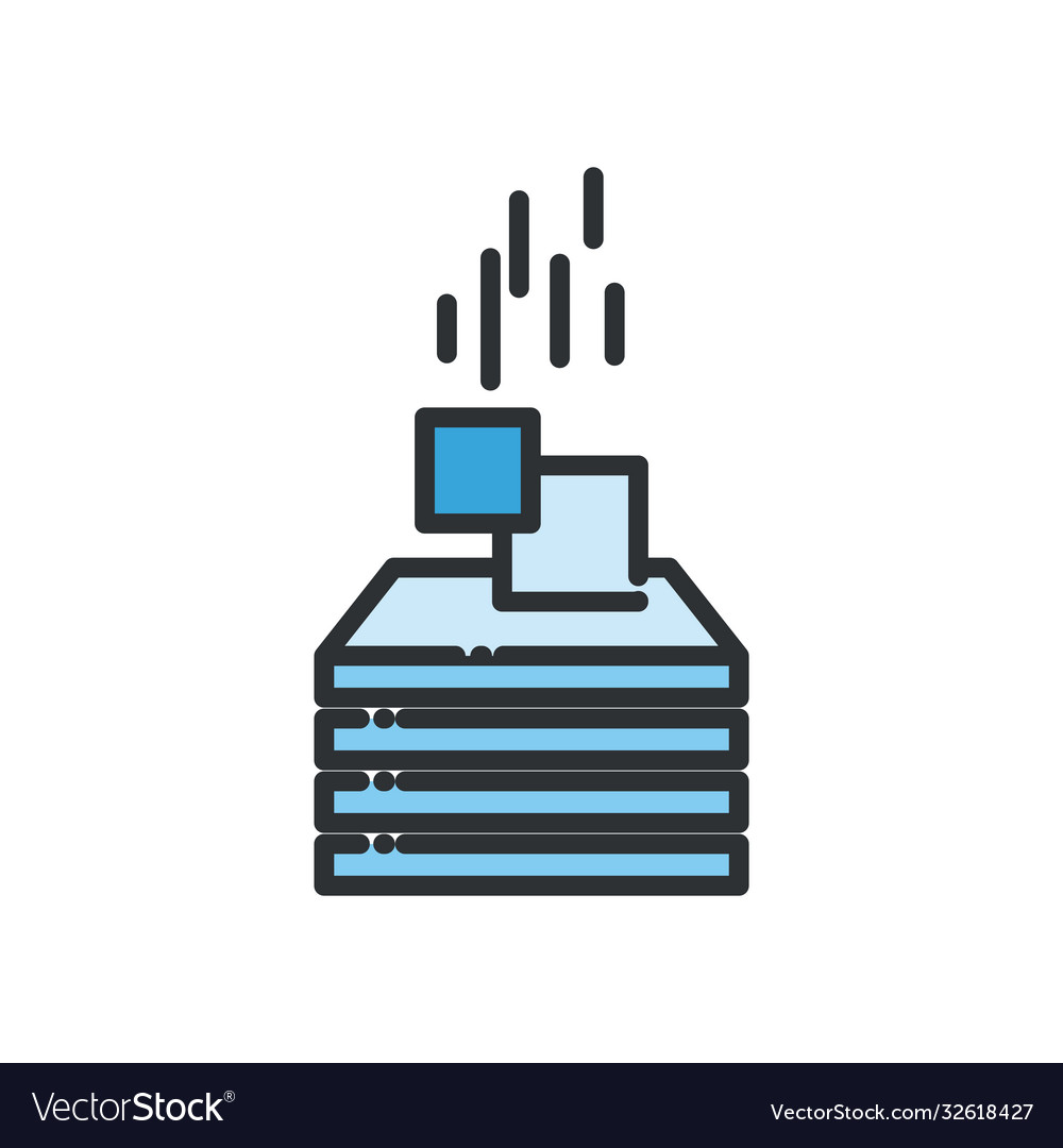 Web hosting line and fill style icon design