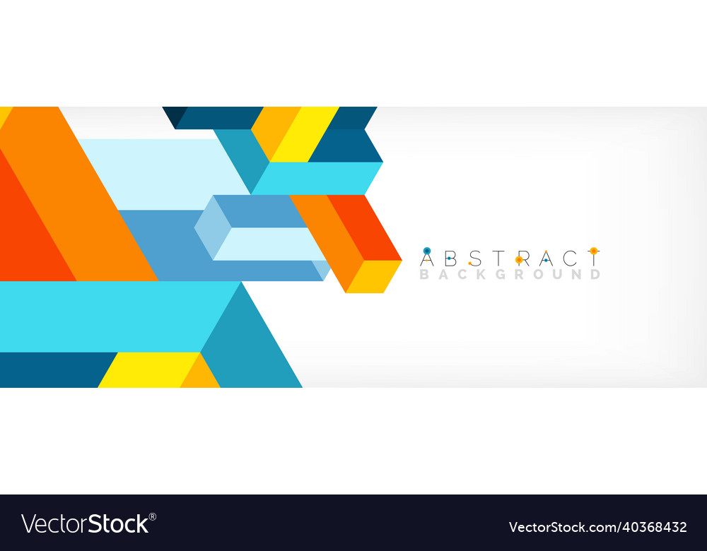 Abstract background 3d cubes cubic elements vector image Abstract background 3d cubes cubic elements