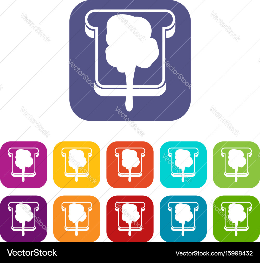Bread icons set Royalty Free Vector Image - VectorStock