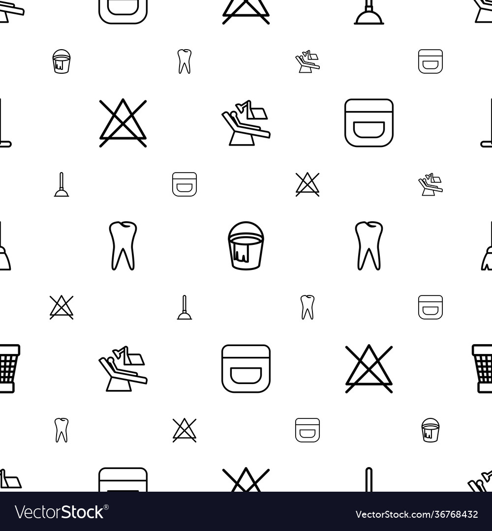 Clean icons pattern seamless white background