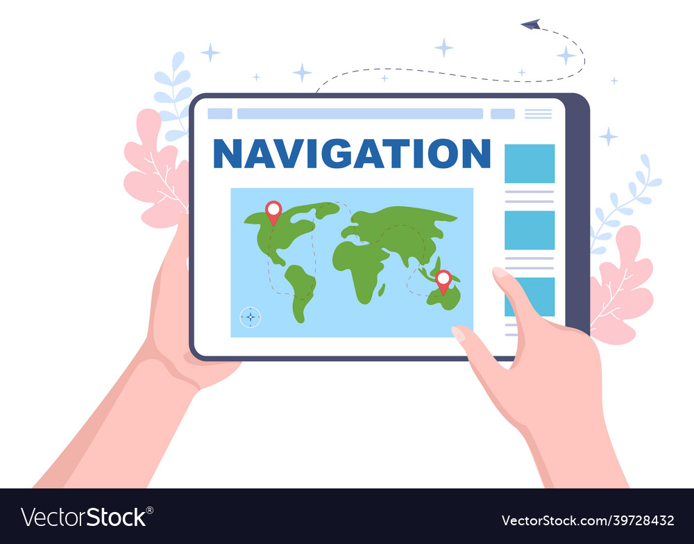 Gps navigation map and compass on location search