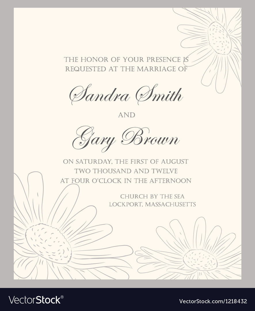 Invitation wedding card