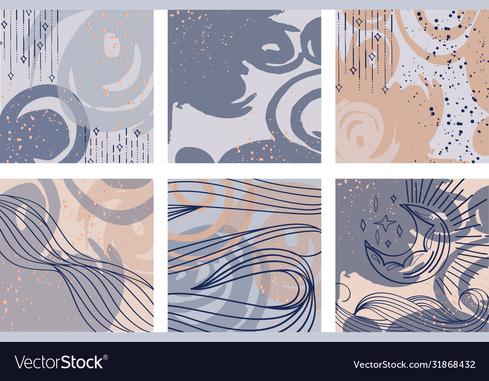 Magic texture collection with abstract shapes