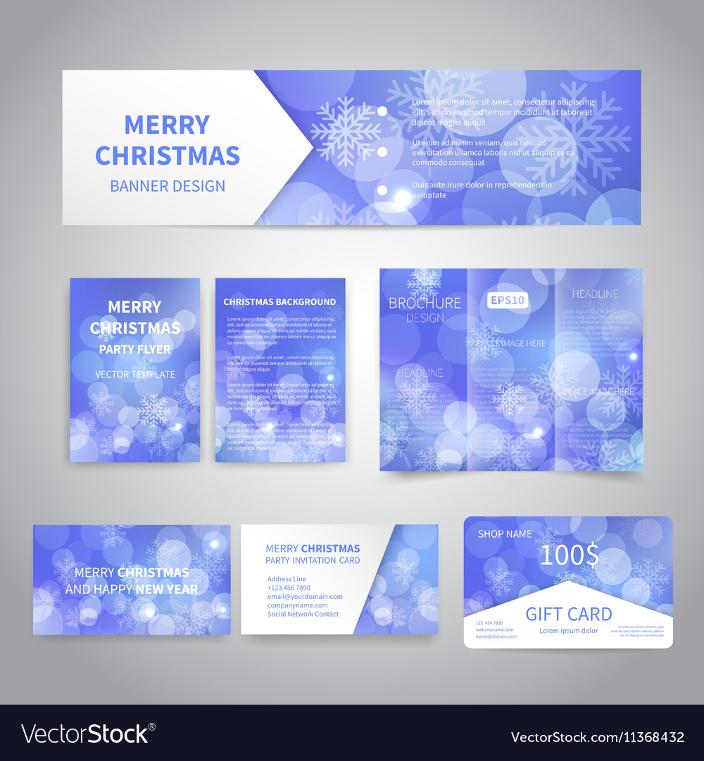 Merry Christmas Banners Royalty Free Vector Image