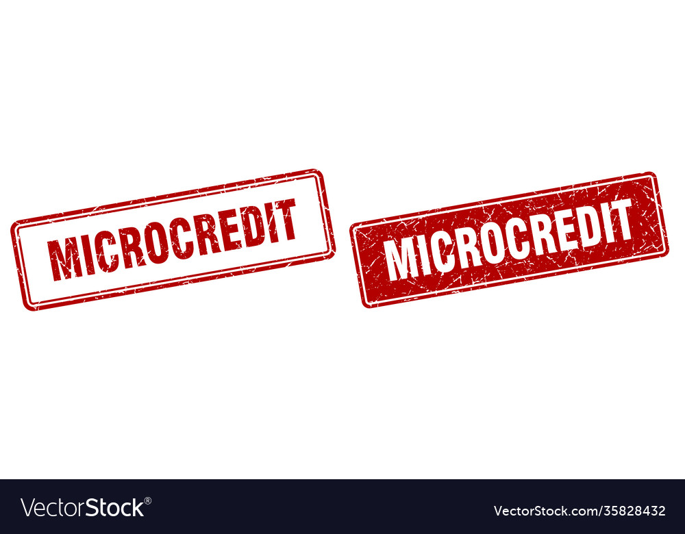 Microcredit Stempelset quadratisch grunge