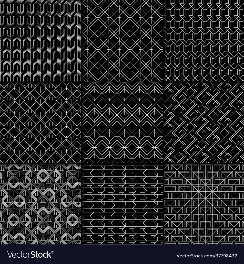 Minimal geometric pattern collection vector image Minimal geometric pattern collection