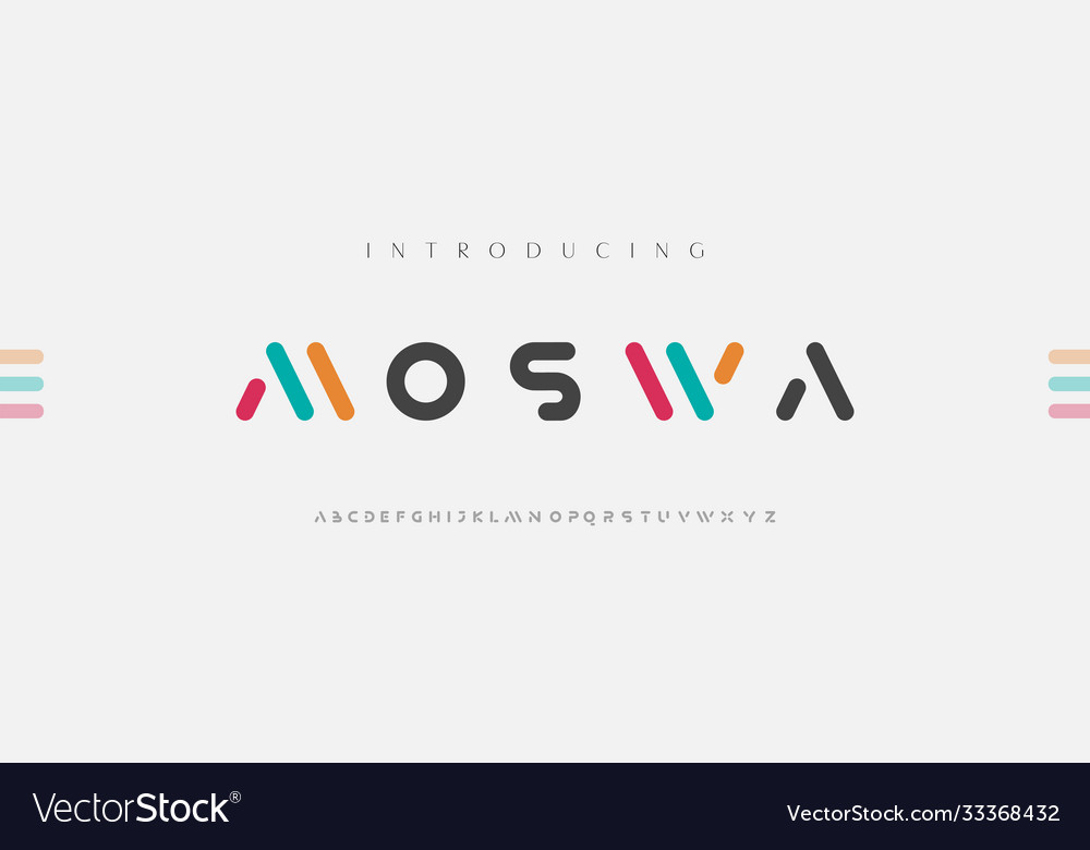 Minimal modern alphabet fonts typography vector image Minimal modern alphabet fonts typography