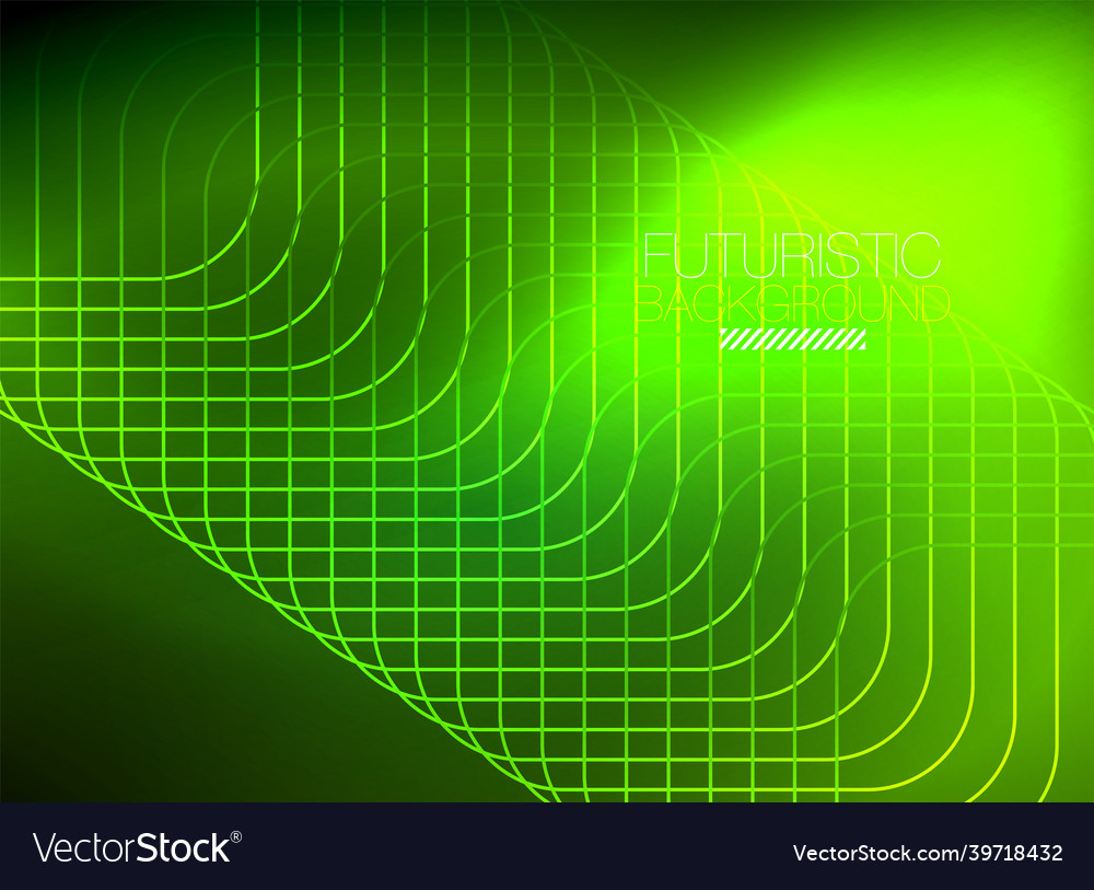 Neon color square shape lines abstract background vector image Neon color square shape lines abstract background