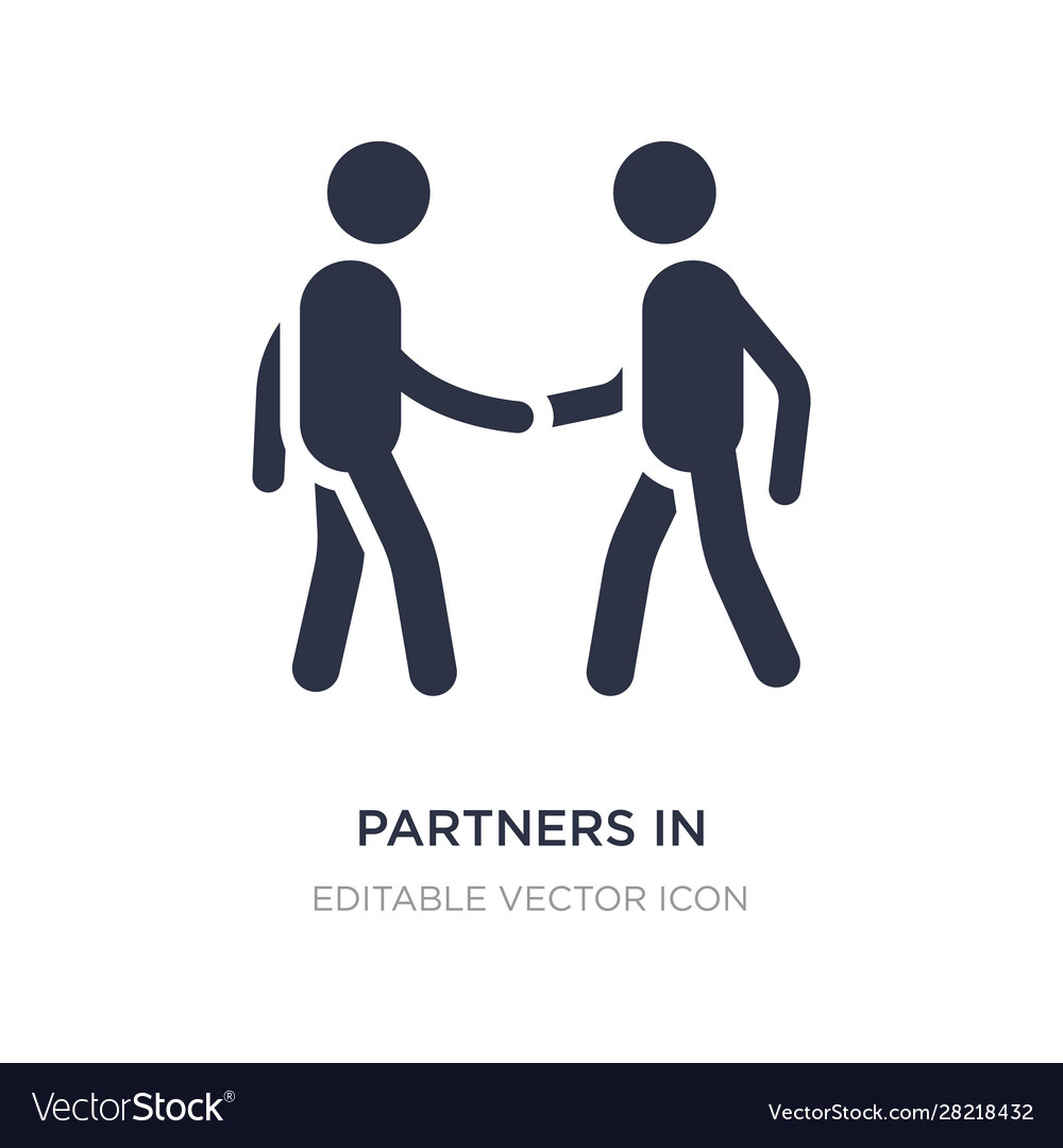 Partners in business icon on white background