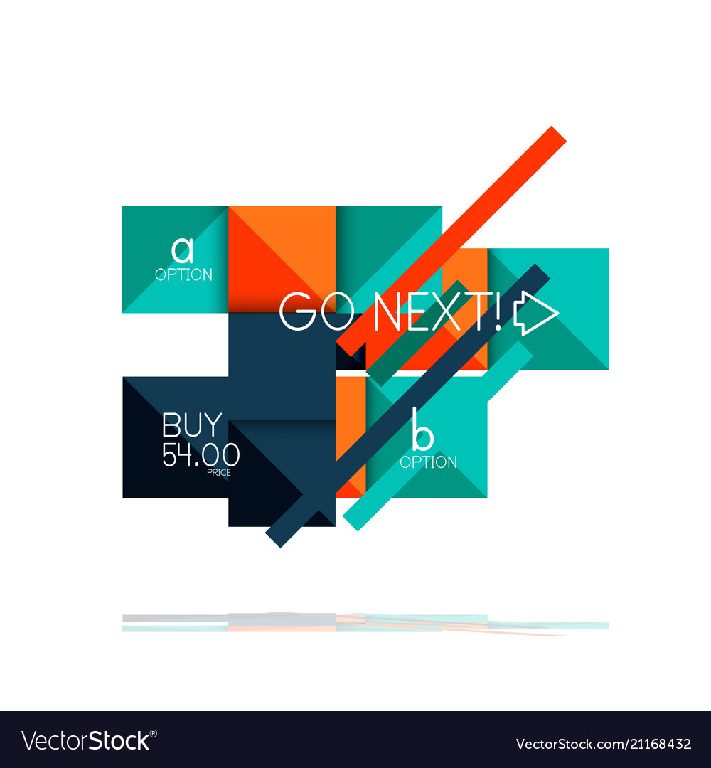 Square option infographic banner data Royalty Free Vector