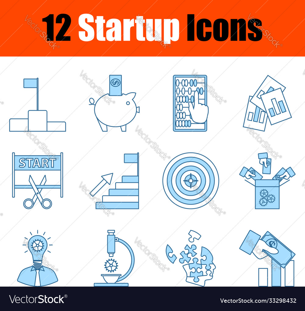 Startup icon set Royalty Free Vector Image - VectorStock