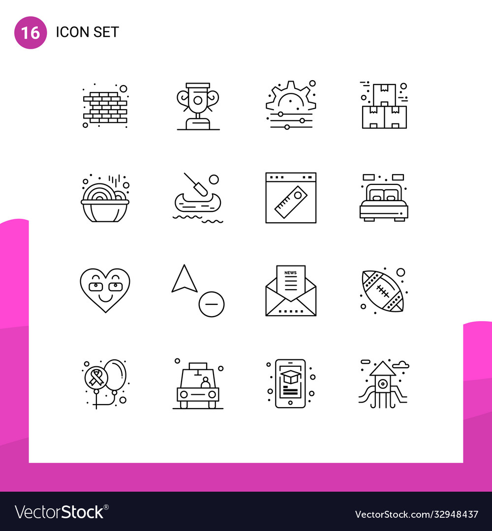 16 universal outlines set for web and mobile
