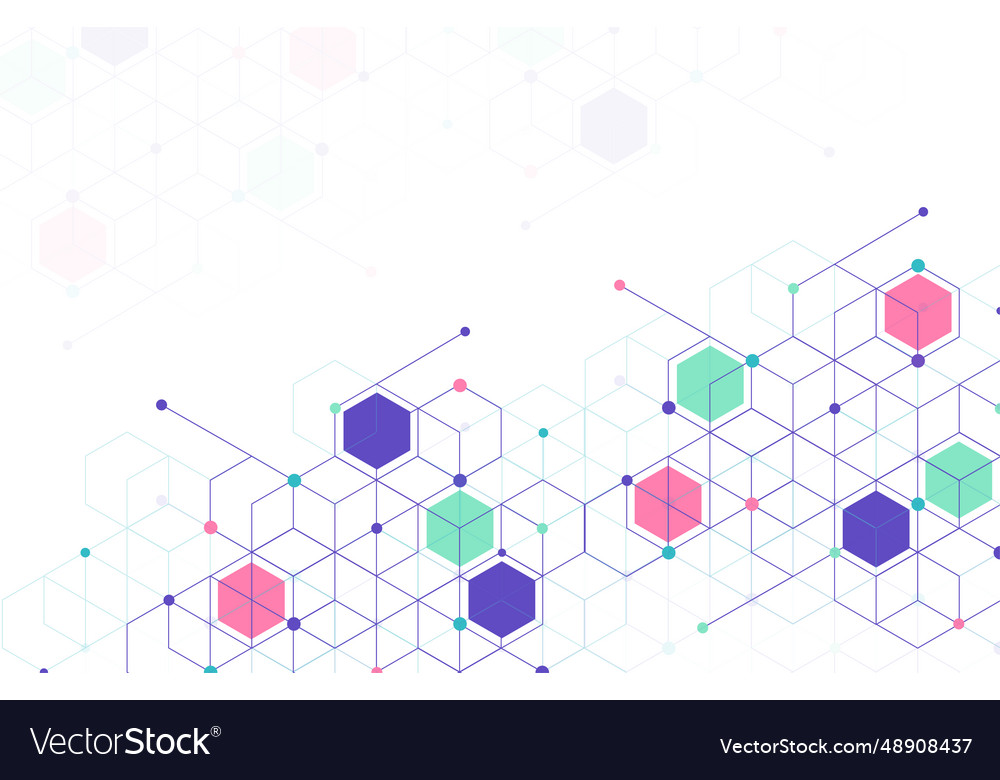 Abstract geometric boxes pattern dot line vector image Abstract geometric boxes pattern dot line