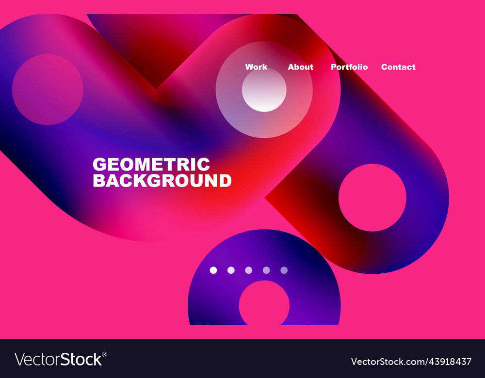 Circles and round shapes landing page abstract vector image Circles and round shapes landing page abstract