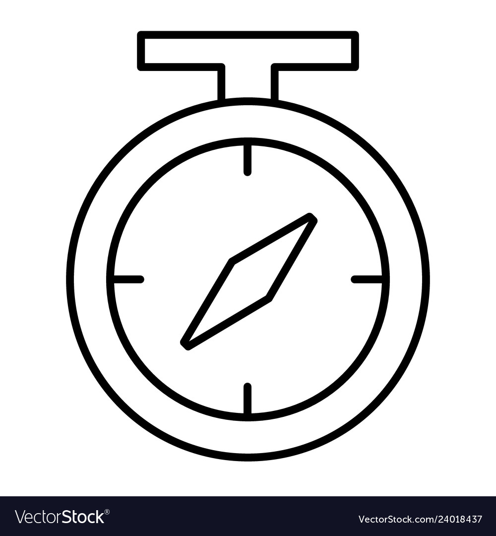Compass thin line icon navigation