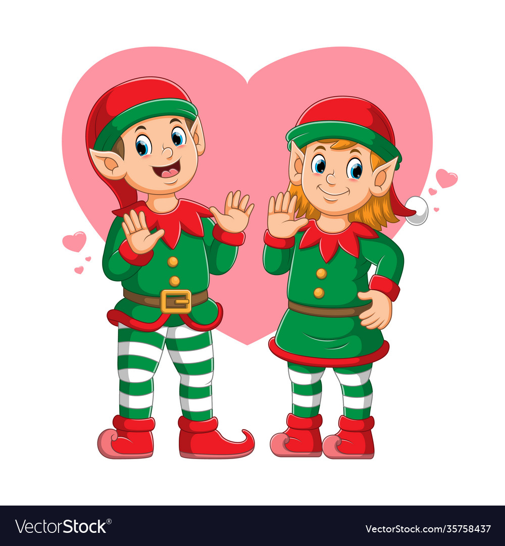 Couple elf verwendet Zirkus Kostüm