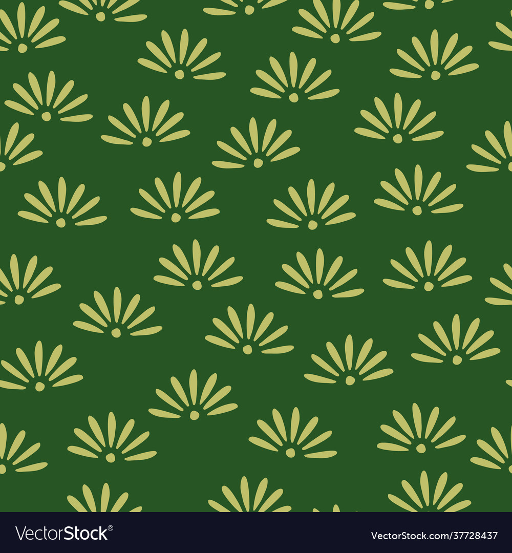 Decorative simple botany pattern with daisy vector image Decorative simple botany pattern with daisy
