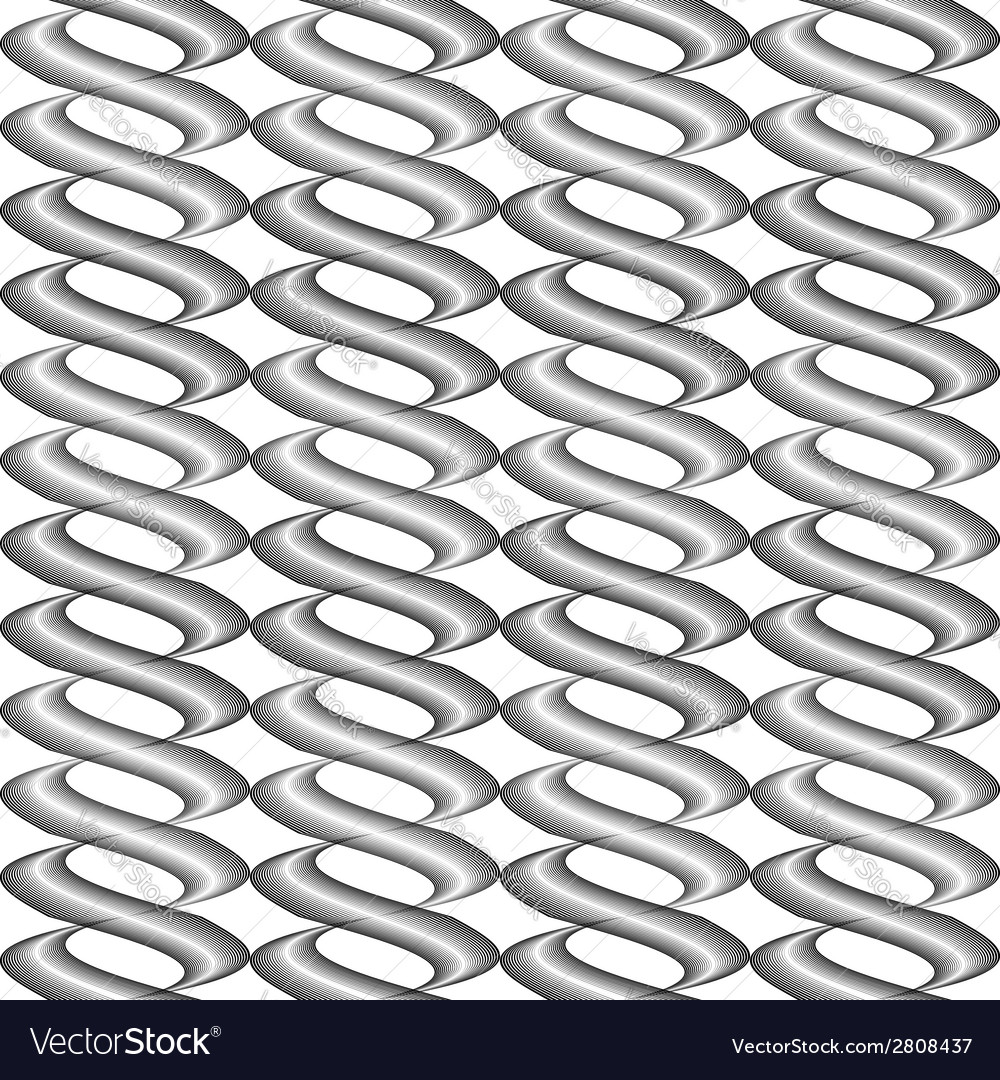 Design seamless monochrome twisted wave pattern