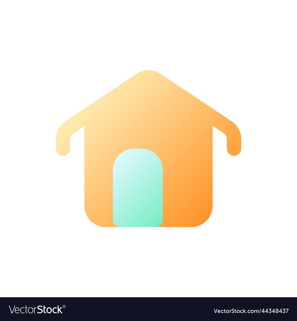 House pixel perfect flat gradient color ui icon vector image House pixel perfect flat gradient color ui icon