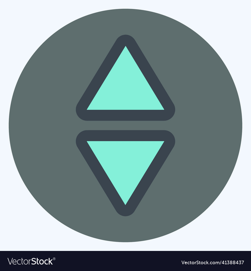 Icon scroll vertical - color mate stylesimple vector image Icon scroll vertical - color mate stylesimple