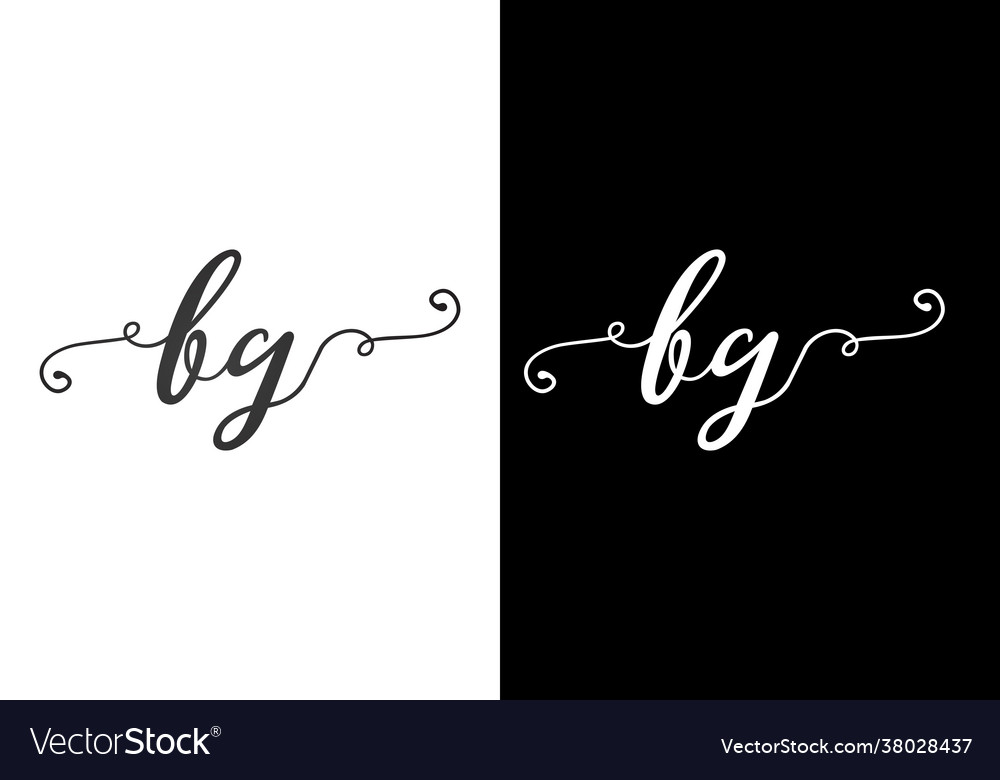 Initial monogram letter b g logo design template Vector Image Initial monogram letter b g logo design template