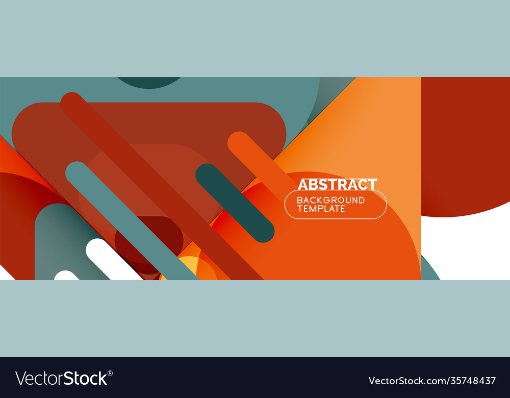 Modern geometric round shapes and dynamic lines