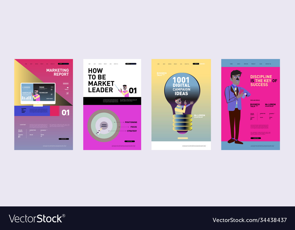 Presentation and website interface layout design