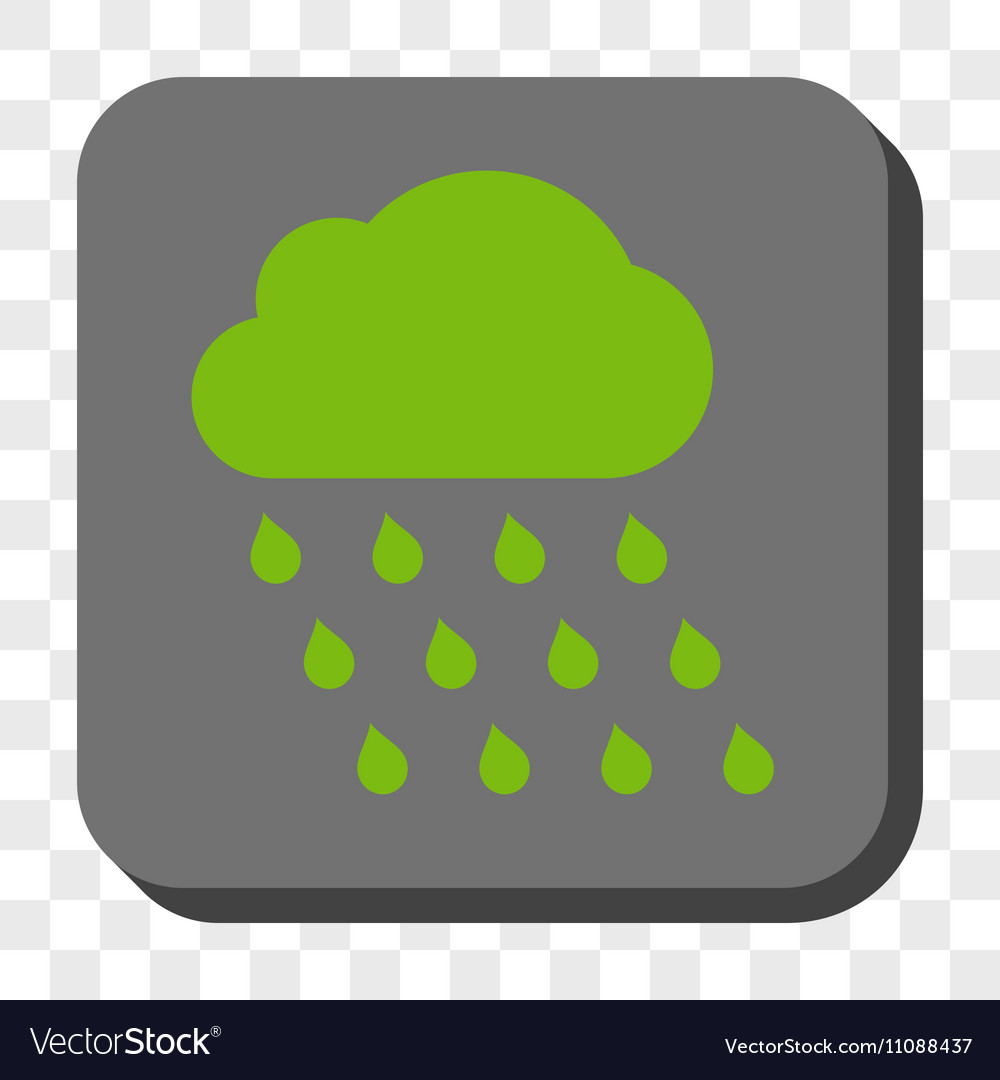 Rain cloud rounded square button